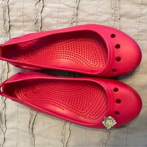 Croc Mary Jane’s Stylish Pink Women's Flats